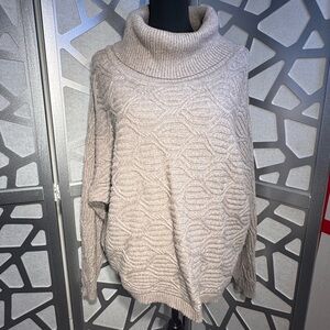 Cyrus Taupe Cowl Neck Sweater